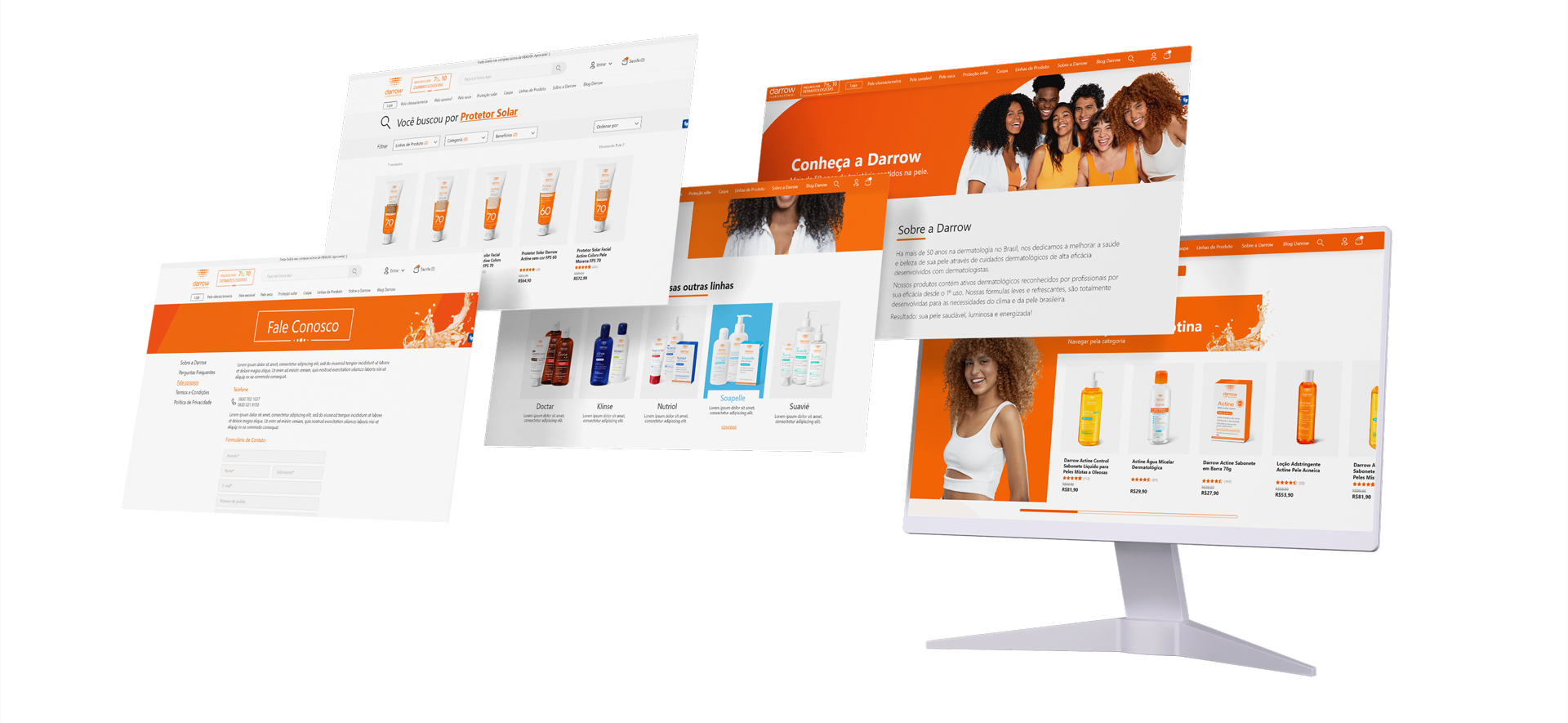 Several high-fidelity screens on desktop.