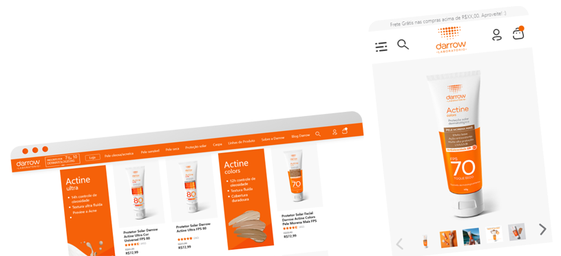 Darrow website screens showing both the desktop and mobile version.